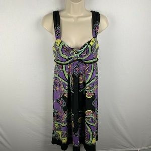 ice Womens 4 Dress Paisley Floral Bright Summer G